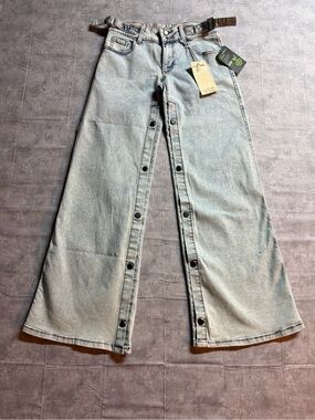 Love Trends Women's Light Wash Blue Denim Wide-Leg  Baggy Jeans  Sz 5